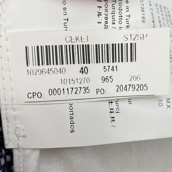 BOSS Hugo Boss Womens Tweed Linen Blend Cropped Blazer Jacket 8 Business Casual - Picture 9 of 9